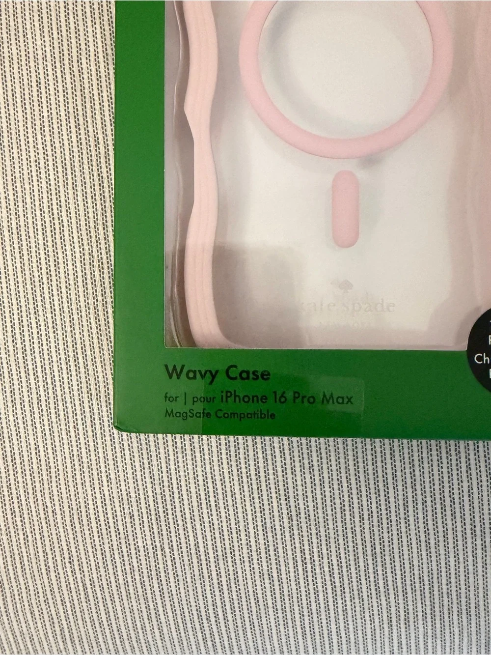 kate spade New York  Pom Pom Pink Wavy Case for iPhone 16 Pro Max NIB